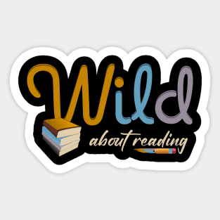 Wild About Reading Sticker